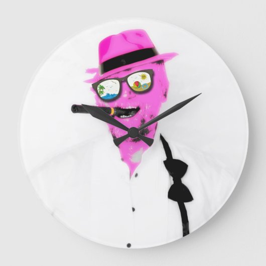 Rol Roze Kerel Klok! Grote Klok (Voorkant)