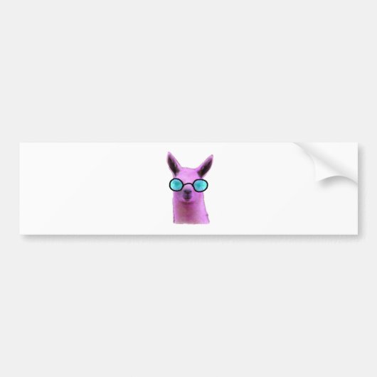Rol Roze Llama! Bumpersticker (Voorkant)
