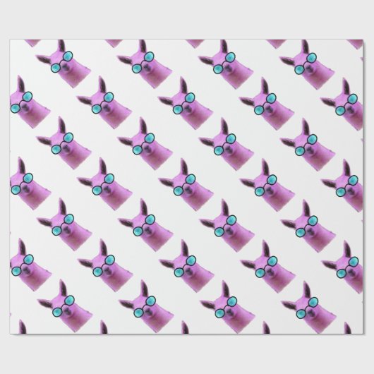 Rol Roze Llama! Cadeaupapier (Vlak)