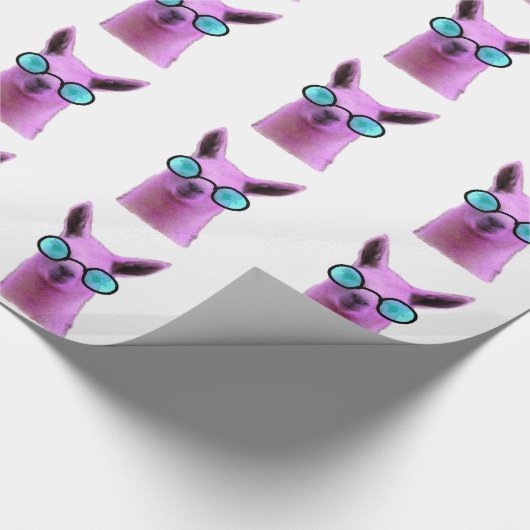 Rol Roze Llama! Cadeaupapier (Hoek)