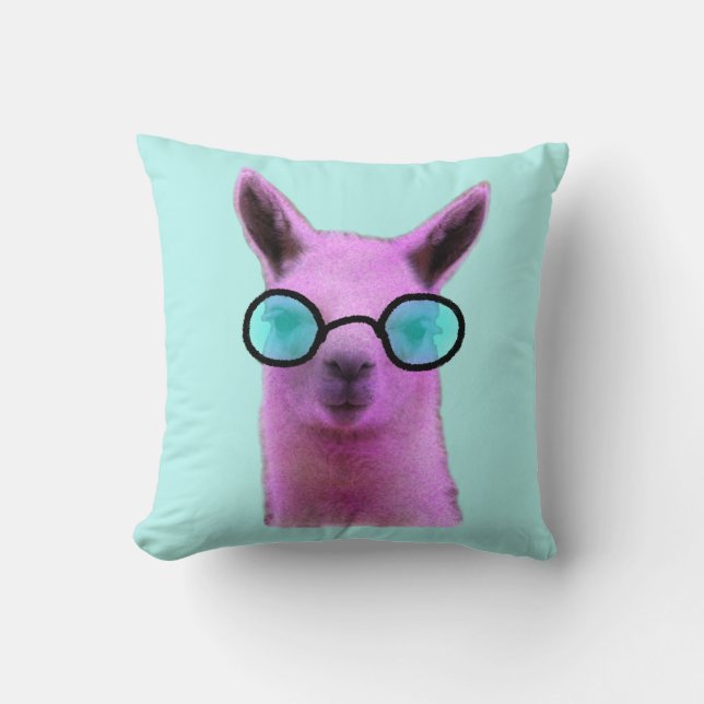 Rol Roze Llama! Cushion Sierkussen (Voorkant)