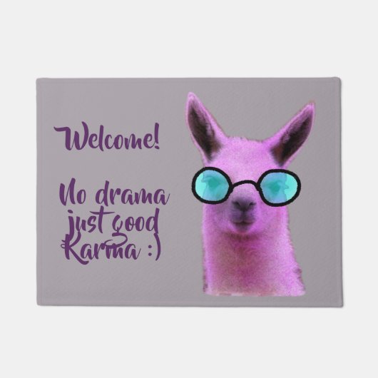 Rol Roze Llama! Deurmat (Voorkant)