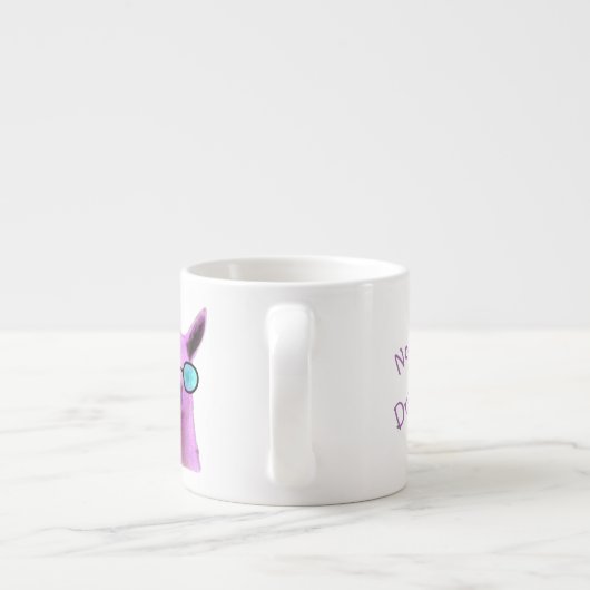 Rol Roze Llama! Espresso Kop (Achterkant)