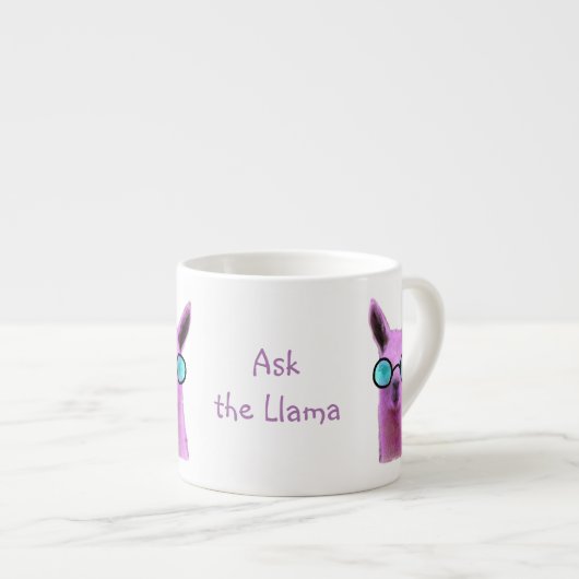 Rol Roze Llama! Espresso Kop (Voorkant rechts)