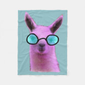 Rol Roze Llama! Fleece Deken (Voorkant)