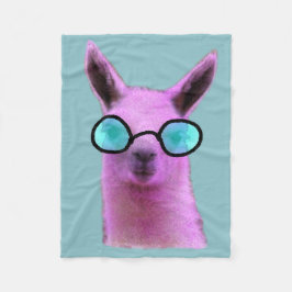 Rol Roze Llama! Fleece Deken