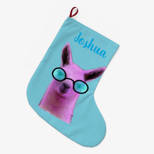 Rol Roze Llama! Gepersonaliseerde Kerstsok