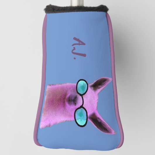 Rol Roze Llama! Golf Putter Head Hoesje Golfheadcover (Draai 90)