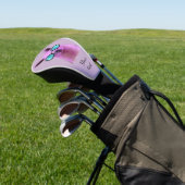 Rol Roze Llama! Golfheadcover (Insitu)