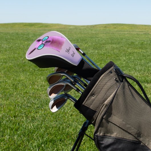Rol Roze Llama! Golfheadcover (Insitu)