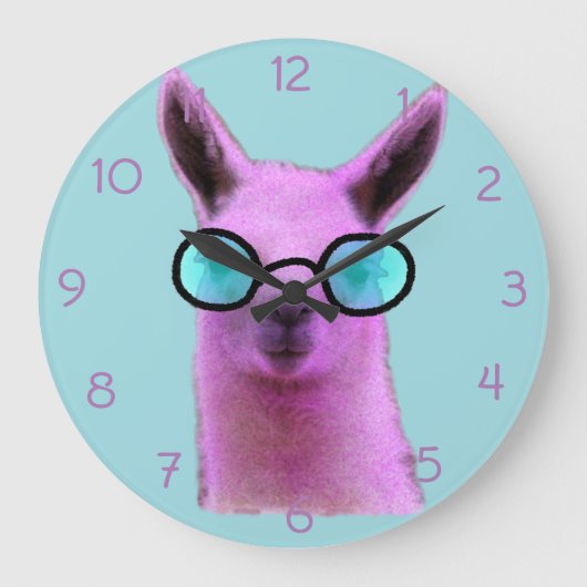 Rol Roze Llama! Grote Klok (Voorkant)