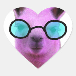 Rol Roze Llama! Hart Sticker