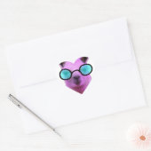Rol Roze Llama! Hart Sticker (Envelop)