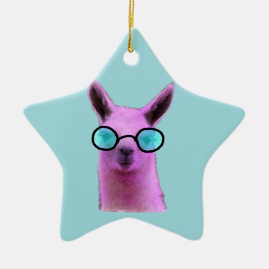 Rol Roze Llama! Keramisch Ornament (Voorkant)