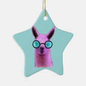 Rol Roze Llama! Keramische kerstversiering Keramisch Ornament (Rechts)