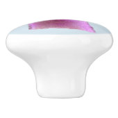 Rol Roze Llama! Keramische Knop (Zijkant)