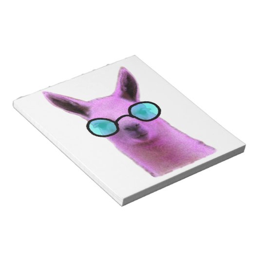 Rol Roze Llama! Notitieblok (Schuin)