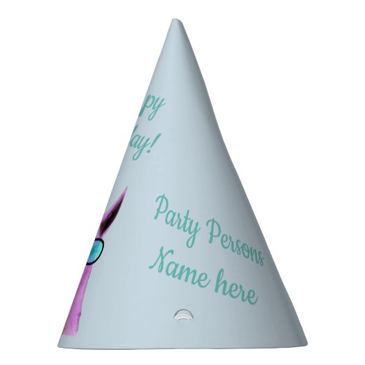 Rol Roze Llama! Pet partij Feesthoedjes (Rechts)