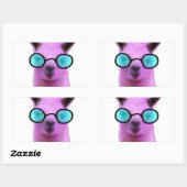 Rol Roze Llama! Rechthoekige Sticker (Vel)