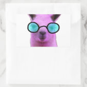 Rol Roze Llama! Rechthoekige Sticker (Tas)