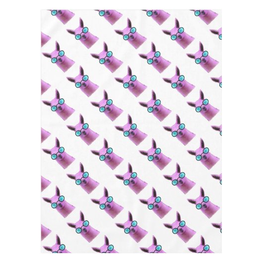 Rol Roze Llama! Tafelkleed (Voorkant)