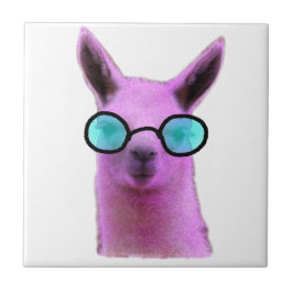 Rol Roze Llama! Tegeltje