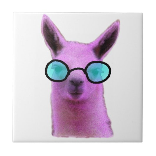 Rol Roze Llama! Tegeltje (Voorkant)