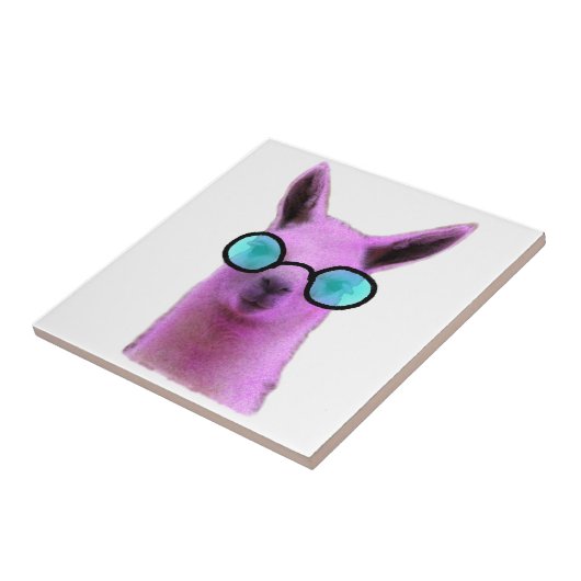 Rol Roze Llama! Tegeltje (Zijkant)