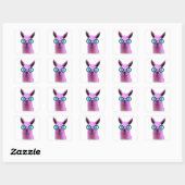 Rol Roze Llama! Vierkante Sticker (Vel)