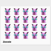 Rol Roze Llama! Vierkante Sticker (Vel)