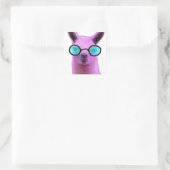 Rol Roze Llama! Vierkante Sticker (Tas)