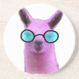 Rol Roze Llama! Zandsteen Onderzetter