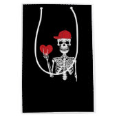 Rol Skelet Handen Hart Valentijnsdag Schedel Medium Cadeauzakje (Voorkant)