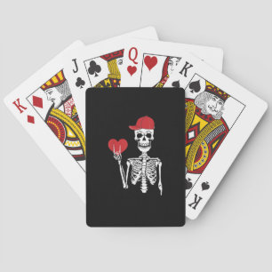 Rol Skelet Handen Hart Valentijnsdag Schedel Pokerkaarten