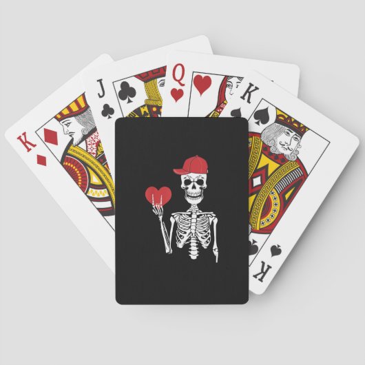 Rol Skelet Handen Hart Valentijnsdag Schedel Pokerkaarten (Achterkant)