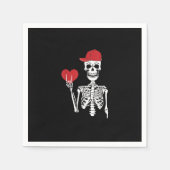Rol Skelet Handen Hart Valentijnsdag Schedel Servet (Voorkant)