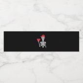 Rol Skelet Handen Hart Valentijnsdag Schedel Waterfles Etiket (Enkel label)