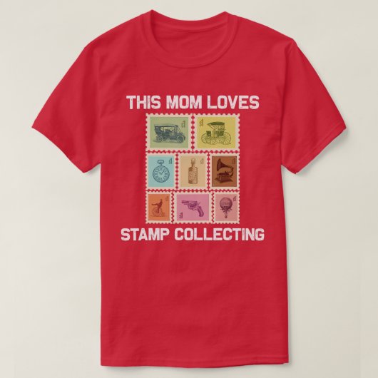 Rol stempel voor mama Stamp Collect Postal Po T-shirt (Design voorkant)