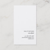 Rol Stijlvol Professioneel Monogram Turquoise Blue Visitekaartje (Achterkant)