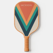 Rol Stijlvolle Retro Stripes op maat Pickleball Paddle (Voorkant)