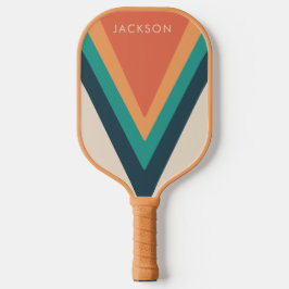 Rol Stijlvolle Retro Stripes op maat Pickleball Paddle