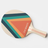 Rol Stijlvolle Retro Stripes op maat Tafeltennisbatje (Zijkant)