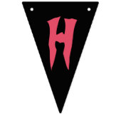 Rol stijlvolle schedel Halloween feestbanner Vlaggetjes (Tweede vlag)