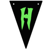 Rol stijlvolle schedel Halloween feestbanner Vlaggetjes (Tweede vlag)