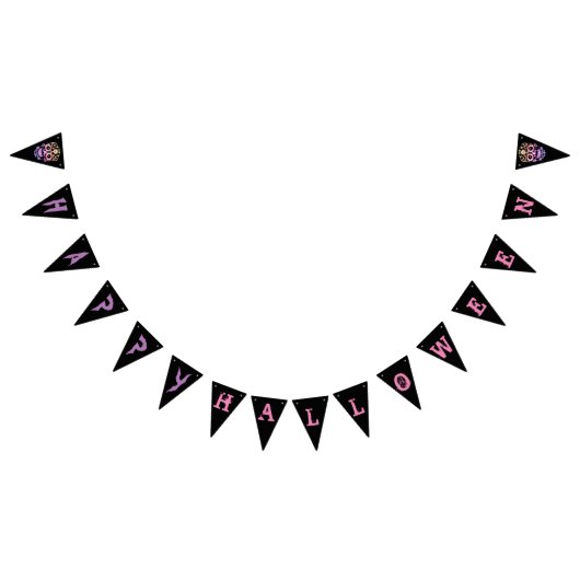 Rol stijlvolle schedel Halloween feestbanner Vlaggetjes (Alle)