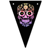 Rol stijlvolle schedel Halloween feestbanner Vlaggetjes (Eerste vlag)