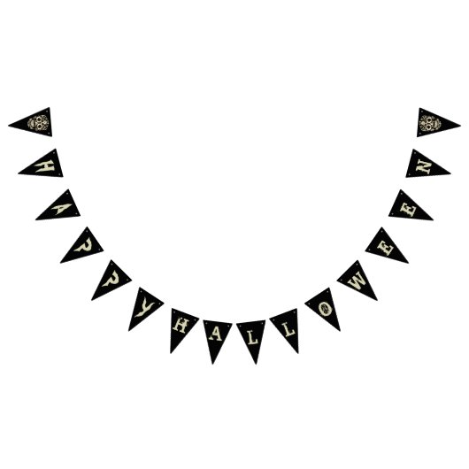 Rol stijlvolle schedel Halloween feestbanner Vlaggetjes (Alle)