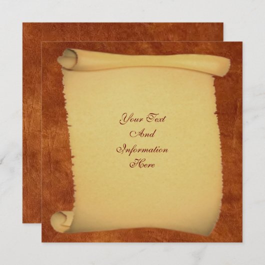 Rol Uitnodiging (Voorkant / Achterkant)