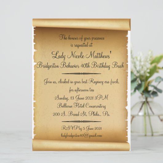 Rol Uitnodiging (NM) (Staand voorkant)