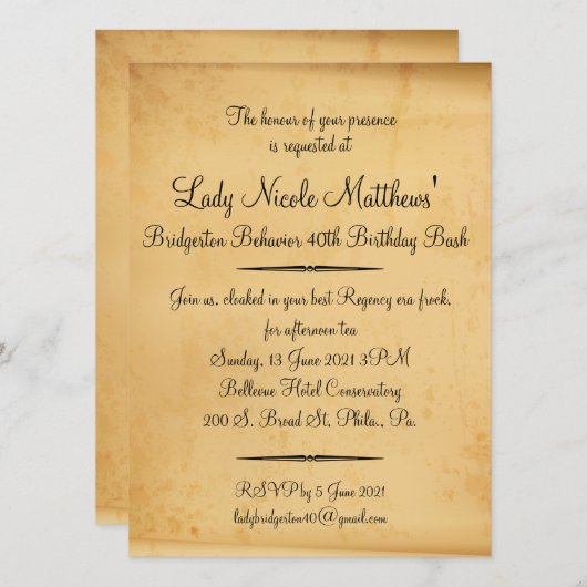 Rol Uitnodiging (NM) 2 (Voorkant / Achterkant)